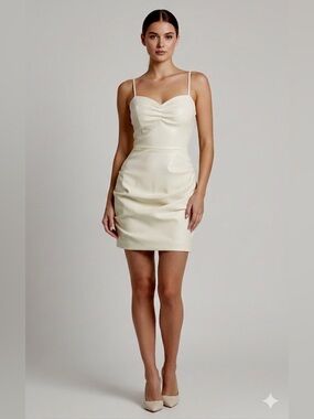 Faux leather mini dress size S